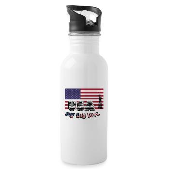 Big Love USA - Water bottle with straw - white - Right