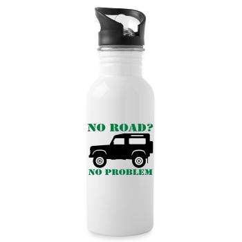 Offroad ,Geländewagen , 4x4 Fun , No Road (25) - Trinkflasche mit integriertem Trinkhalm - Weiß - Rechts