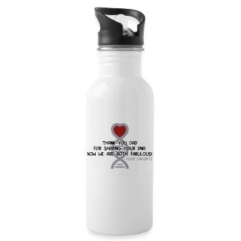 Thank You Dad! - Water bottle with straw - white - Right