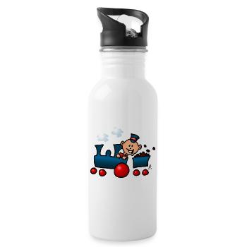 Zug - Trinkflasche mit integriertem Trinkhalm - Weiß - Rechts