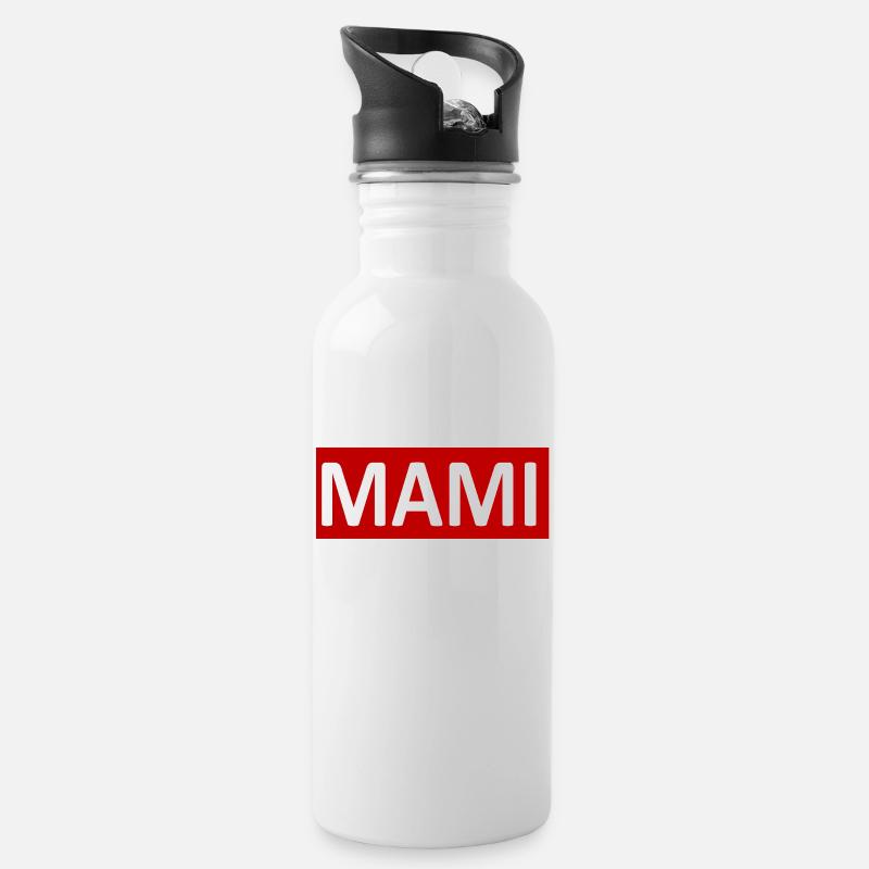 MAMI - Trinkflasche mit integriertem Trinkhalm - Weiß