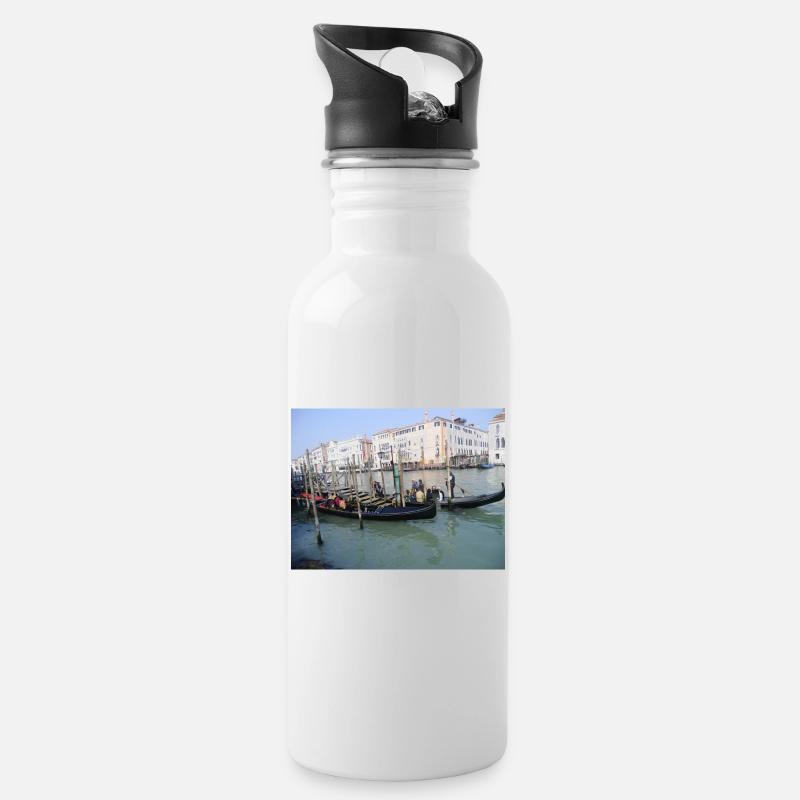Venise - Gourde avec paille intégrée - blanc