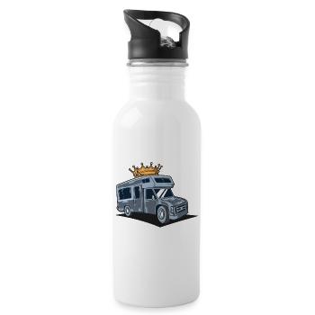 Trailer - Camper - Caravan Recreation Vehicle - RV - Water bottle with straw - white - Right