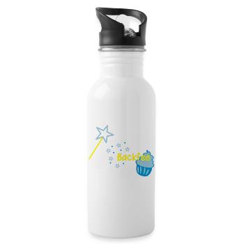 Cupcaki Backfee - Trinkflasche mit integriertem Trinkhalm - Weiß - Rechts