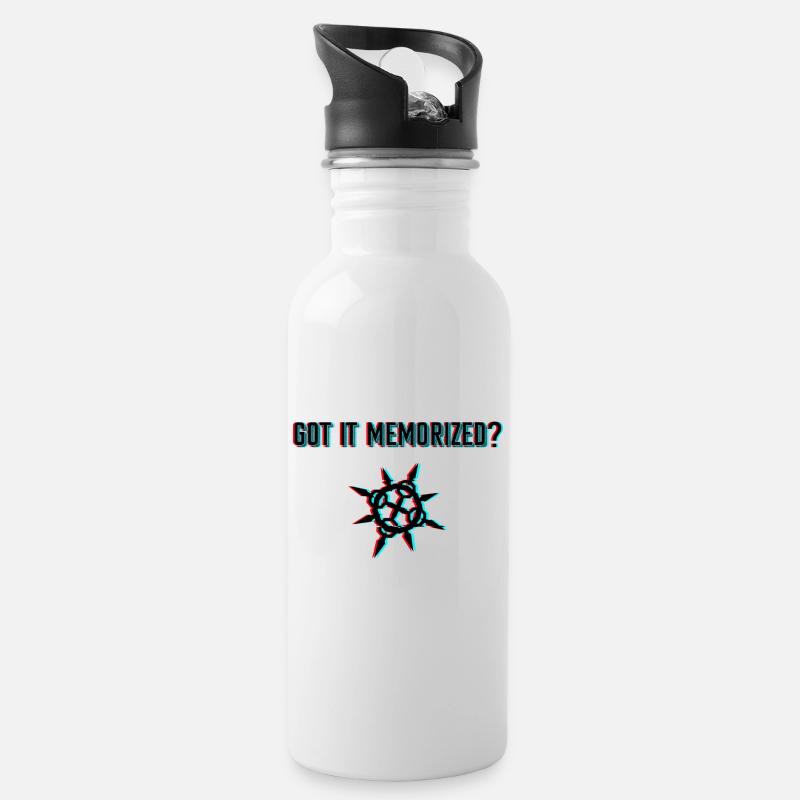 Got it memorized? - Water bottle with straw - white