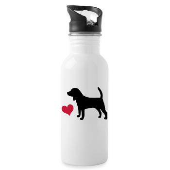 Beagle - Water bottle with straw - white - Right