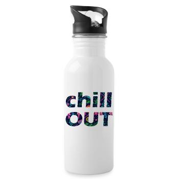 CHILL OUT - Trinkflasche mit integriertem Trinkhalm - Weiß - Rechts