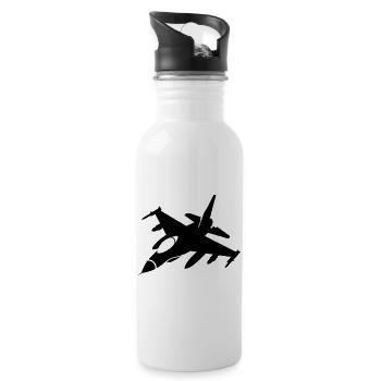 Luftwaffe - Trinkflasche mit integriertem Trinkhalm - Weiß - Rechts