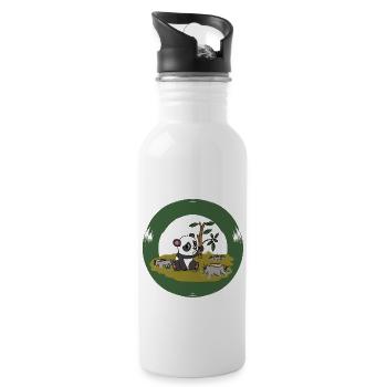 Environnement Protection de la nature Panda Japon Écologie - Gourde avec paille intégrée - blanc - Droite