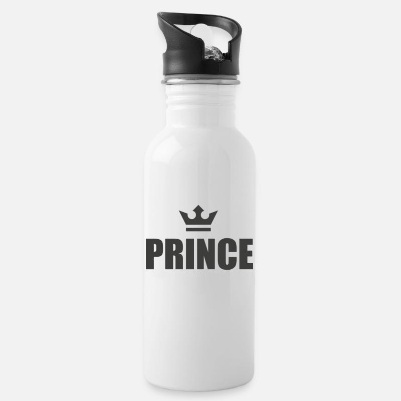 Prince - Trinkflasche mit integriertem Trinkhalm - Weiß