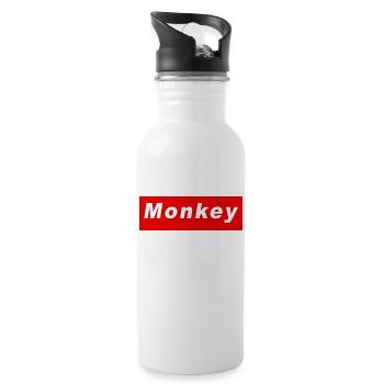 Monkey - Water bottle with straw - white - Right