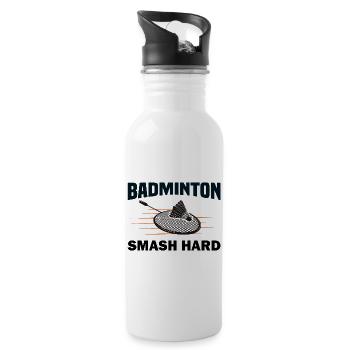 Federball Badminton Sport Cadeau - Gourde avec paille intégrée - blanc - Droite