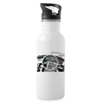 Dashboard T Shirt - Water bottle with straw - white - Right
