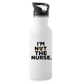 I'm not the nurse Humour Manip Radio Radiologie - Water bottle with straw - white - Right