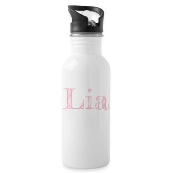 Lia - Trinkflasche mit integriertem Trinkhalm - Weiß - Rechts