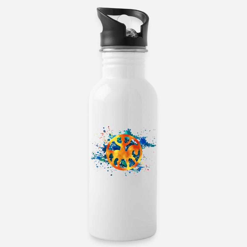 Sonnenreiter Colours - Trinkflasche mit integriertem Trinkhalm - Weiß