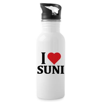 T-shirt J’adore Suni t-shirt Sardaigne idée cadeau - Gourde avec paille intégrée - blanc - Droite