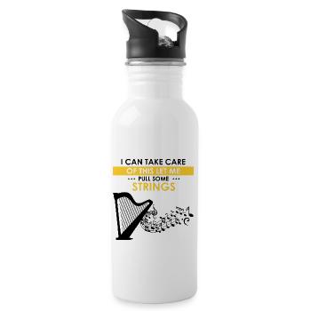 Conceptions de harpiste pour conceptions de harpiste - Gourde avec paille intégrée - blanc - Droite