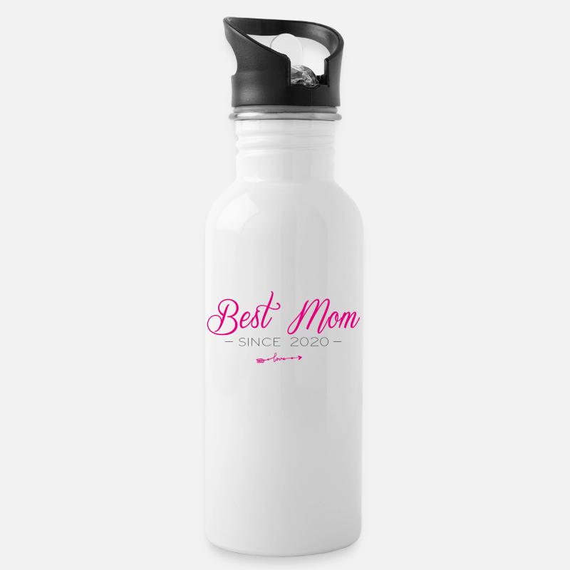 Best Mom Since 2020 - Water bottle with straw - white