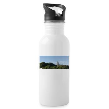View of Sligo Courthouse, Ireland. - Water bottle with straw - white - Right