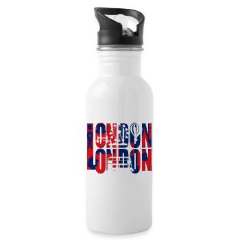 LONDON - Water bottle with straw - white - Right
