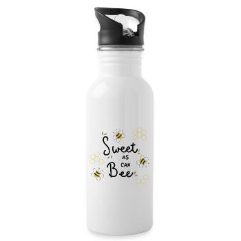 Sweet as can Bee - Trinkflasche mit integriertem Trinkhalm - Weiß - Rechts
