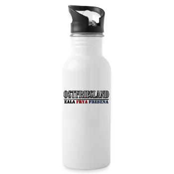 Ostfriesland - Eala Frya Fresena - Trinkflasche mit integriertem Trinkhalm - Weiß - Rechts