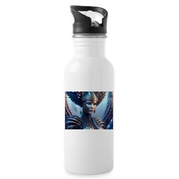H.R. Giger Wife - Water bottle with straw - white - Right