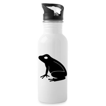 Frosch - Trinkflasche mit integriertem Trinkhalm - Weiß - Rechts