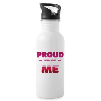Lesbian Pride to Be Me - Pride Month - Water bottle with straw - white - Right