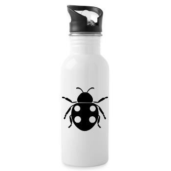 Ladybug - Water bottle with straw - white - Right