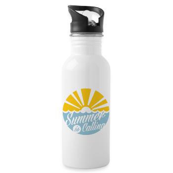 Sommer - Trinkflasche mit integriertem Trinkhalm - Weiß - Rechts
