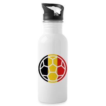 Ballsport - Trinkflasche mit integriertem Trinkhalm - Weiß - Rechts
