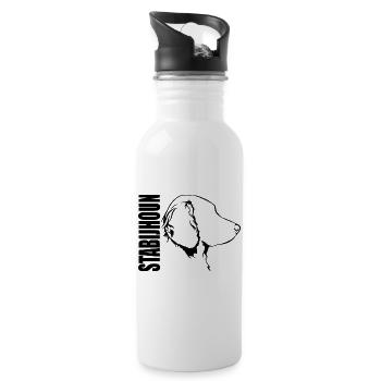 Stabijhoun Profile Dogs Dog Wilsigns - Water bottle with straw - white - Right