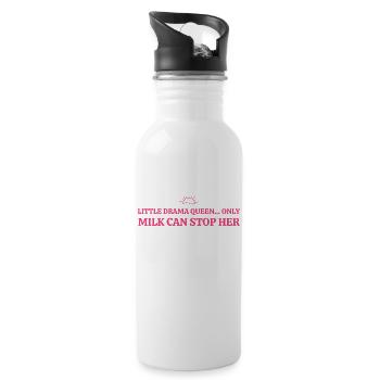 Little Drama Queen - Trinkflasche mit integriertem Trinkhalm - Weiß - Rechts