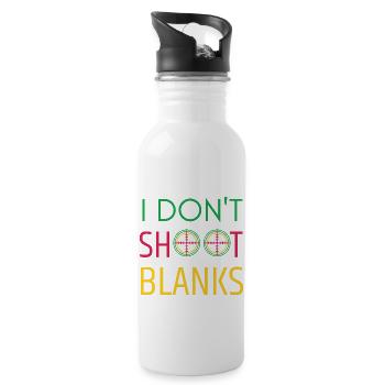 I Don't Shoot Blanks Baby Shower Dad Est 2024 - Water bottle with straw - white - Right