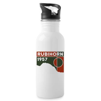 Rubihorn Gratwanderung Wanderung Rundweg Andenken - Trinkflasche mit integriertem Trinkhalm - Weiß - Rechts
