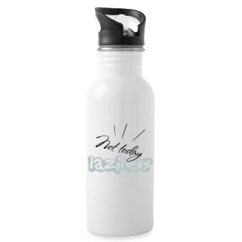 not Today - Trinkflasche mit integriertem Trinkhalm - Weiß - Rechts