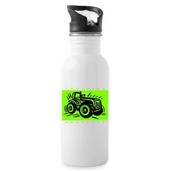 Tracteur Agriculteur Agriculteur Icône - Gourde avec paille intégrée - blanc - Droite