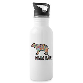 Mama Bär - Trinkflasche mit integriertem Trinkhalm - Weiß - Rechts
