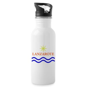 LANZAROTE-Iles Canaries-Espagne - Gourde avec paille intégrée - blanc - Droite