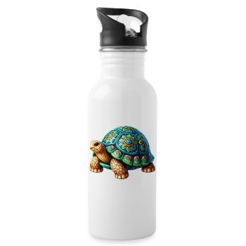 Turtle - Water bottle with straw - white - Right
