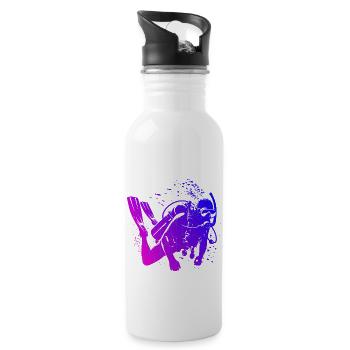 Plongeur Femme Plongeur Plongeur Homme - Gourde avec paille intégrée - blanc - Droite