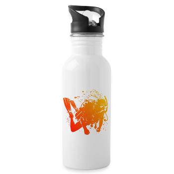 Plongeur Plongée sous-marine Plongée sous-marine Plongée sous-marine - Gourde avec paille intégrée - blanc - Droite