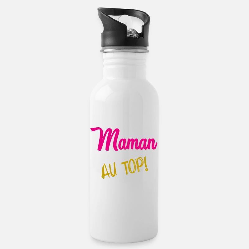 MAMAN - Gourde avec paille intégrée - blanc