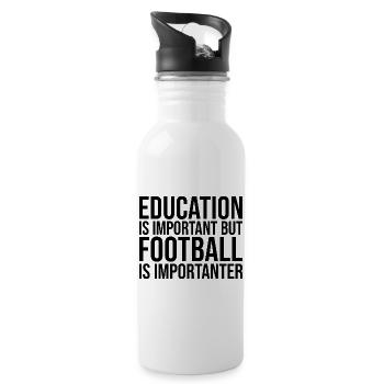 Football - Water bottle with straw - white - Right