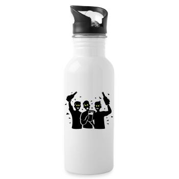 Bräutigam Junggesellenabschied Team - Trinkflasche mit integriertem Trinkhalm - Weiß - Rechts