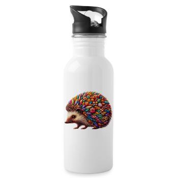Hedgehog - Water bottle with straw - white - Right
