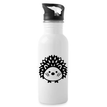 Igel - Trinkflasche mit integriertem Trinkhalm - Weiß - Rechts