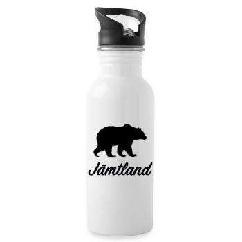 Jämtland Bär Sverige Nordschweden Schweden - Trinkflasche mit integriertem Trinkhalm - Weiß - Rechts